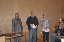 Mustaruutiampuja Hannu Jyrä ja pistooliampuja Karoliina Helle.